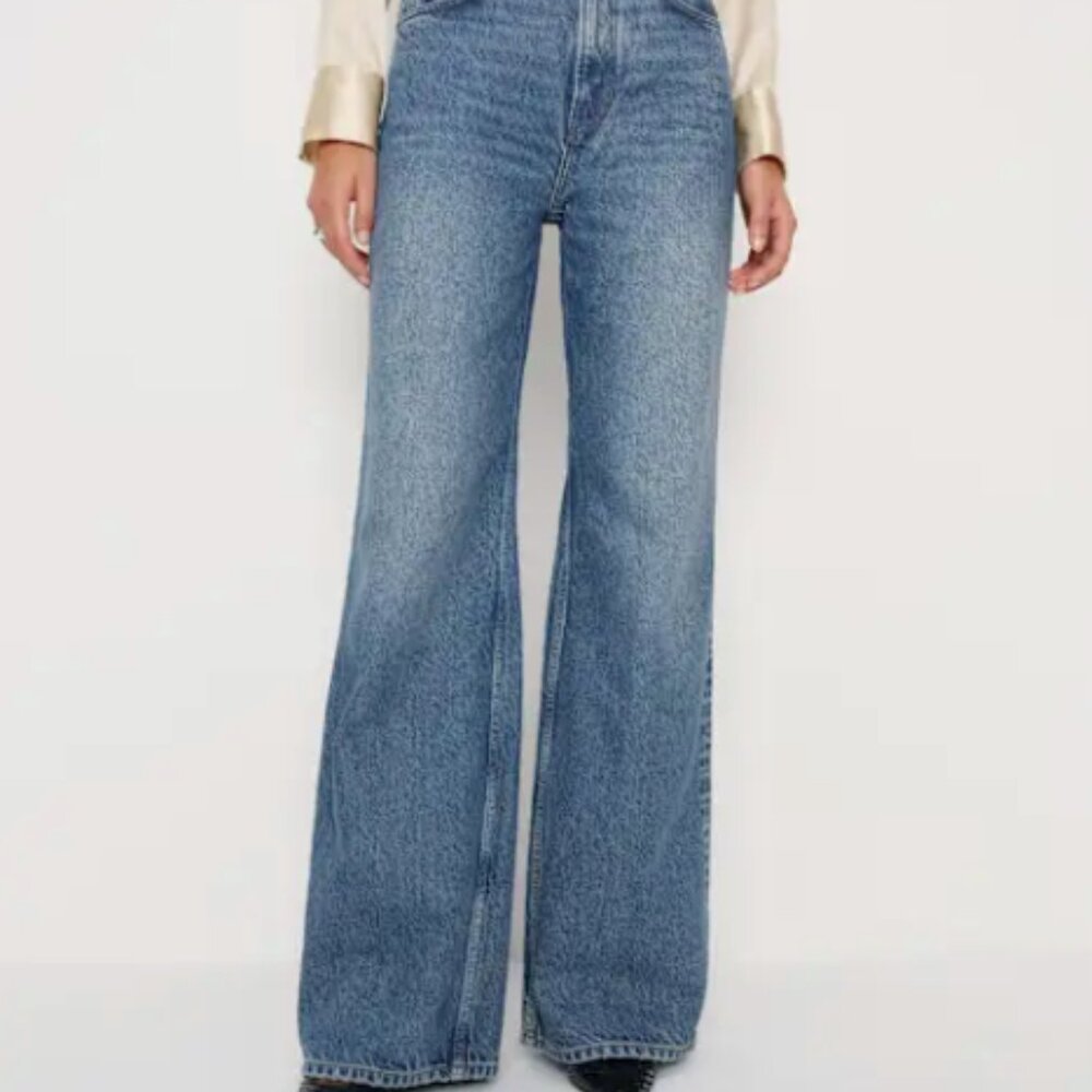 Reformation Classic Blue Wide Leg Jeans